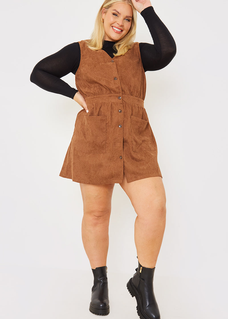 Corduroy Pinafore Dress