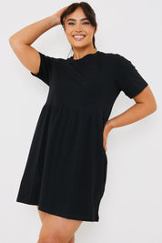 Short Sleeve Mini Smock Dress