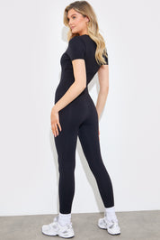 Contour Short Sleeve Scoop Neck Unitard