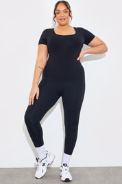 Contour Short Sleeve Scoop Neck Unitard