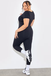 Contour Short Sleeve Scoop Neck Unitard