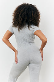 Sculpting Short Sleeve Wide Leg Jumpsuit