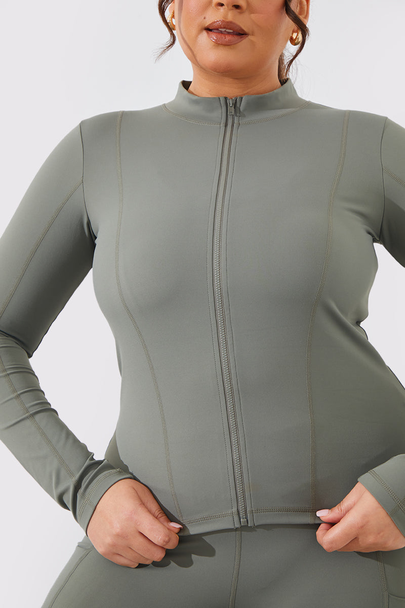 Soft Touch Zip Through Jacket 