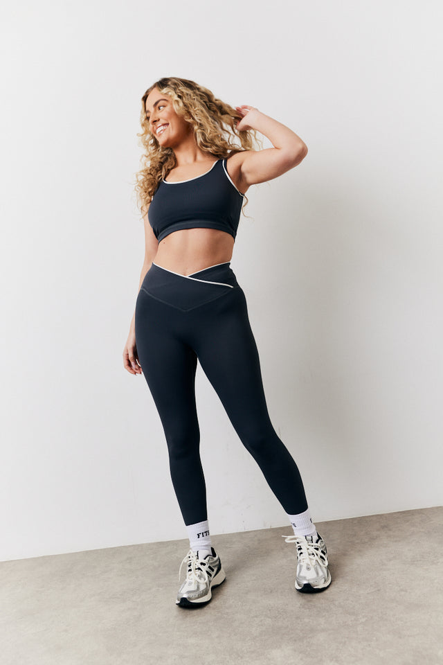 Instinct Contrast Leggings - Blue Granite