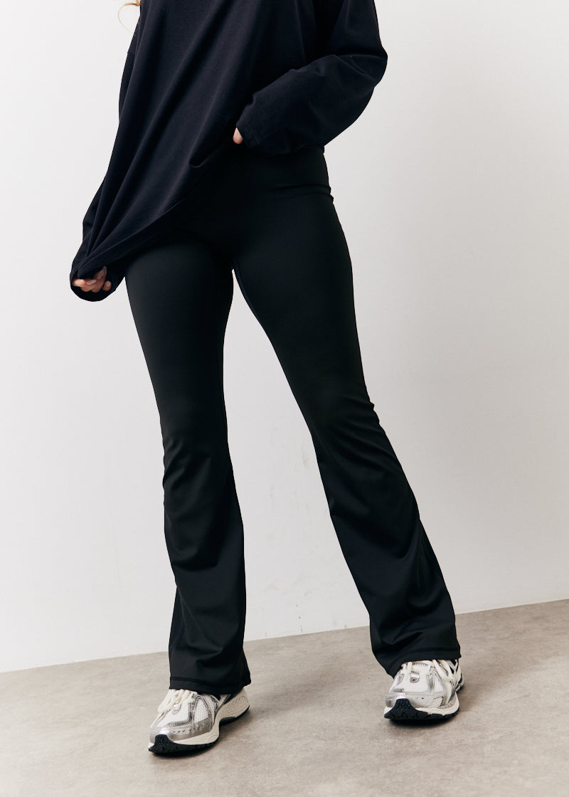 Black Flare Leg High Waisted Co-Ord Yoga Trousers