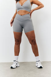 Soft Touch Cross Over Waist Cycling Shorts