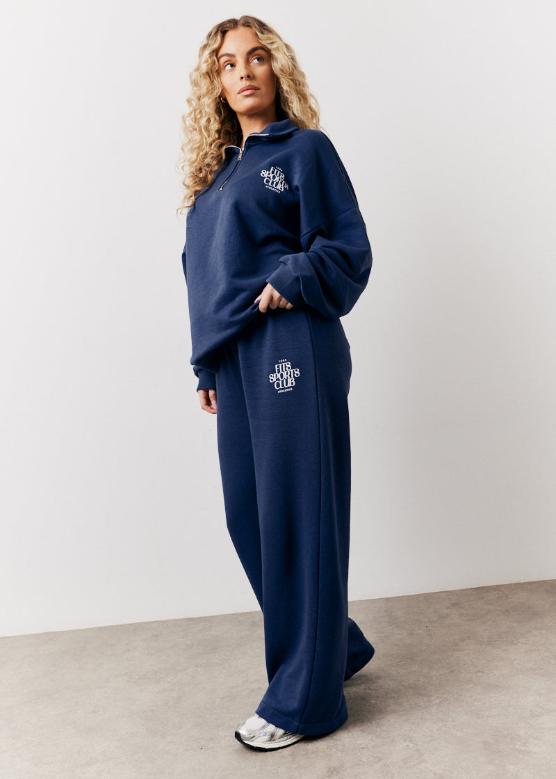 Navy Fits Graphic Straight Leg Co-Ord Jogger
