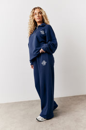 Navy Fits Graphic Straight Leg Co-Ord Jogger
