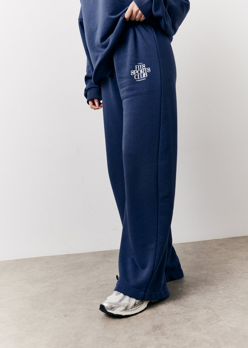 Navy Fits Graphic Straight Leg Co-Ord Jogger