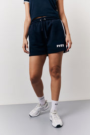 Navy Fits Slogan Shorts