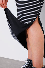 Reversible Stripe Co-Ord Midi Skirt