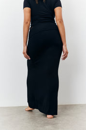Sculpting Fold over Waistband Maxi Skirt
