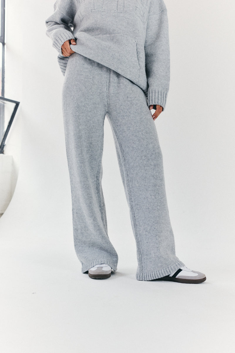Knitted Wide Leg Co Ord Trouser