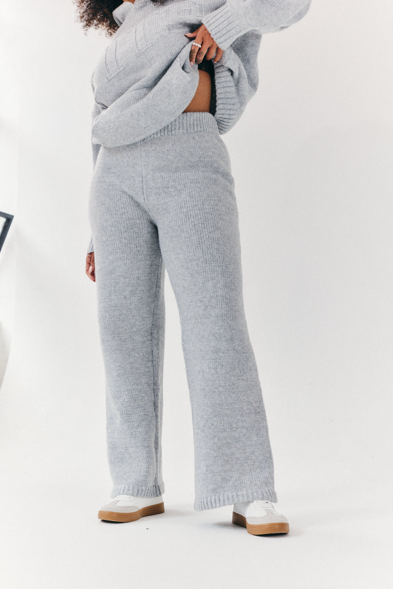 Knitted Wide Leg Co Ord Trouser