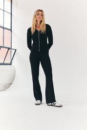 Rib Knit Co-Ord Flair Trouser