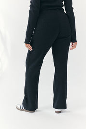 Rib Knit Co-Ord Flair Trouser