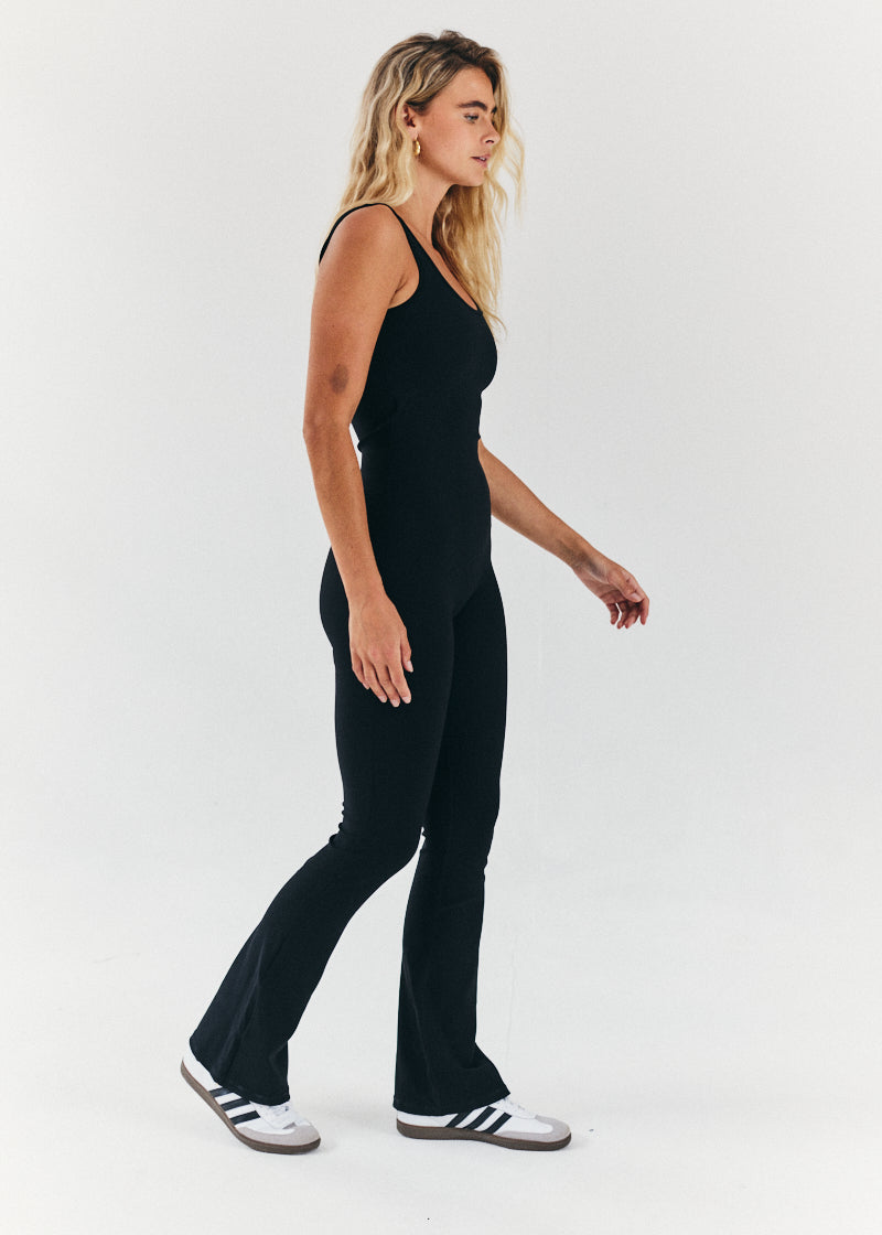 Built-In Bra Flare Leg Sculpt and Control Unitard