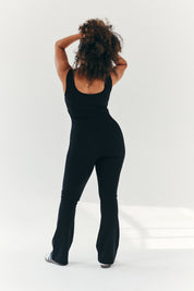 Built-In Bra Flare Leg Sculpt and Control Unitard