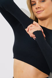 Rib Knit Crew Neck Co-Ord Top