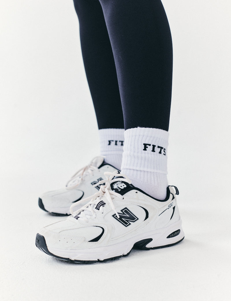 Ribbed Crew Socks