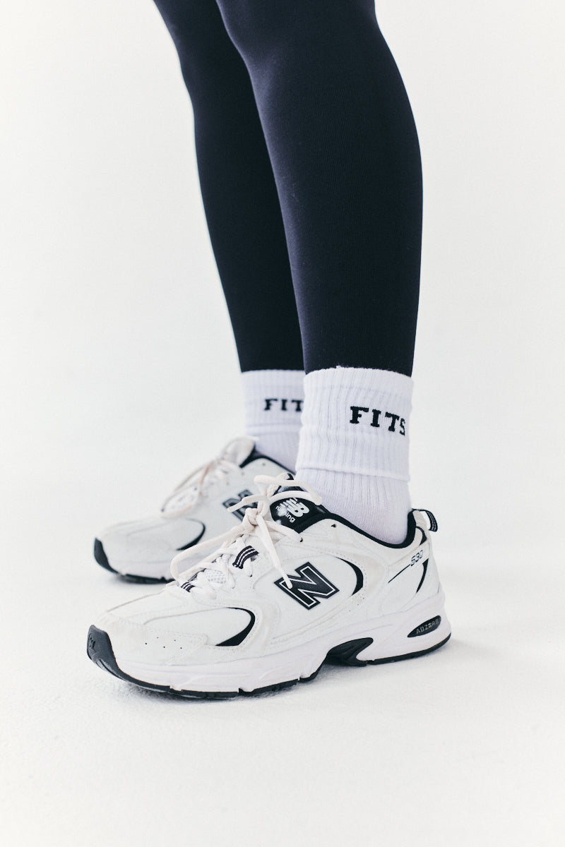 Ribbed Crew Socks