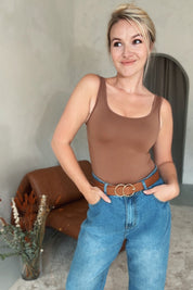 Seamless Scoop Neck Snatched Shapewear Top