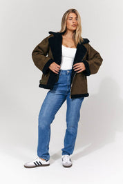 2 in 1 Aviator Coat/Gilet - InTheStyle