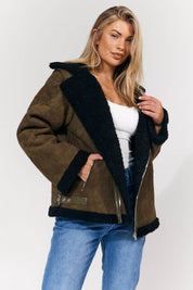 2 in 1 Aviator Coat/Gilet - InTheStyle