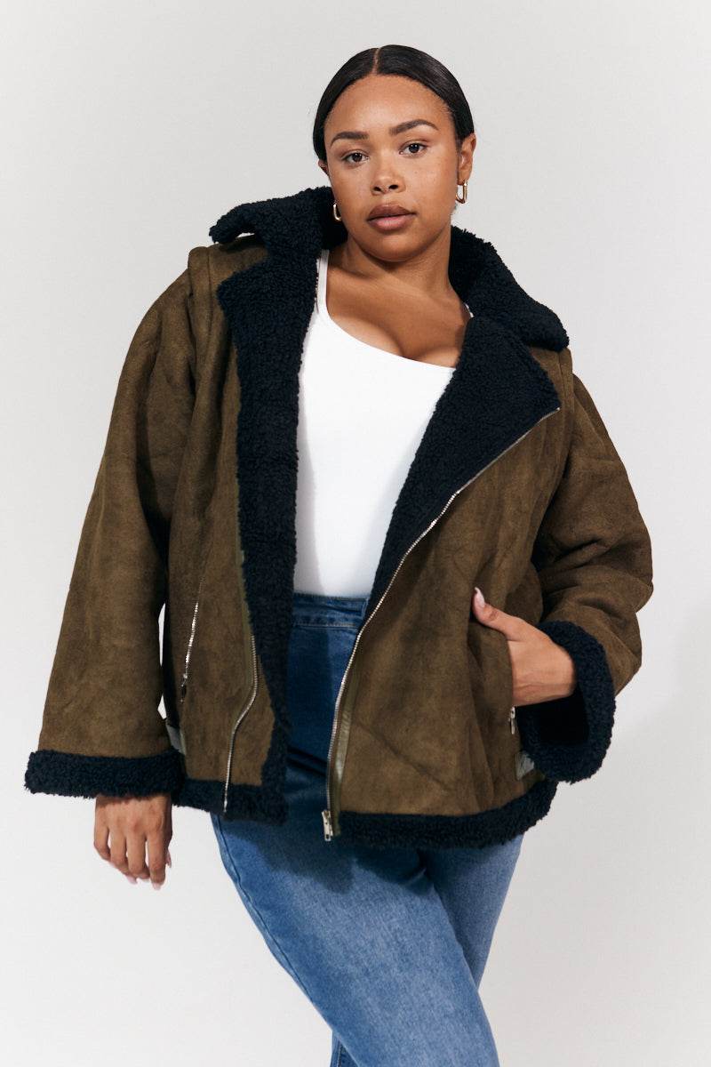 2 in 1 Aviator Coat/Gilet - InTheStyle