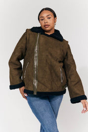 2 in 1 Aviator Coat/Gilet - InTheStyle
