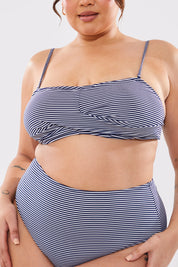 Sculpt And Control Stripe Waisted Full Coverage Bikini Bottom