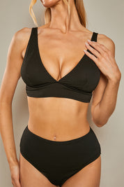 Contour Rib High Waist High Leg Bikini Bottom