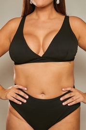 Contour Rib High Waist High Leg Bikini Bottom
