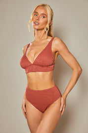 Control Rib High Leg High Waisted Bikini Bottoms