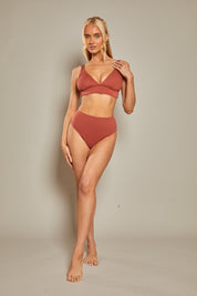 Control Rib High Leg High Waisted Bikini Bottoms