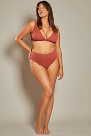 Control Rib High Leg High Waisted Bikini Bottoms