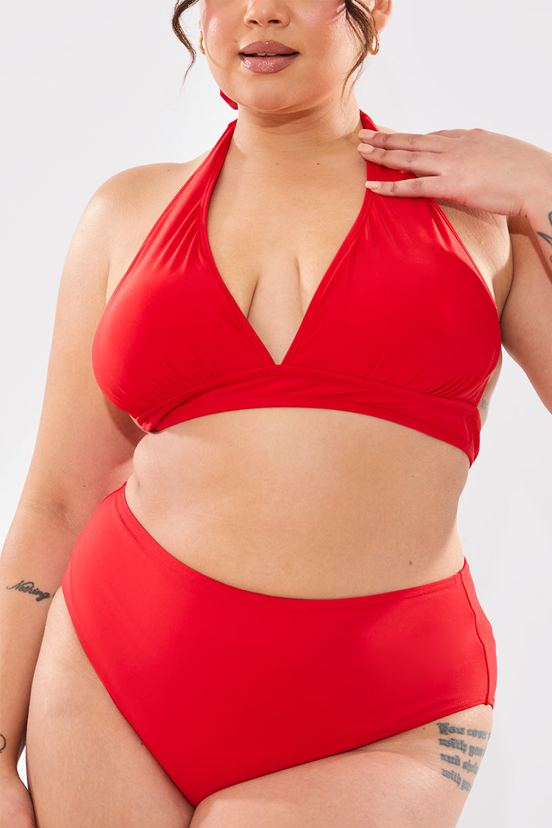 Sculpting Halter Neck Bikini Top