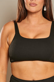 Contour Rib Square Neck Bikini Top