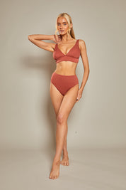 Contour Rib Halter Neck Bikini Top