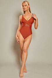Control Mesh Detail Swimsuit