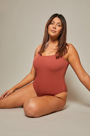 Rib Control Scoop Neck Swimsuit