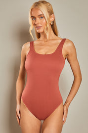 Rib Control Scoop Neck Swimsuit