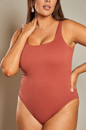 Rib Control Scoop Neck Swimsuit