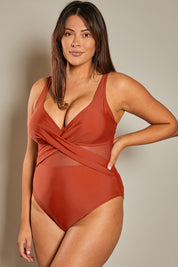 Control Mesh Detail Swimsuit