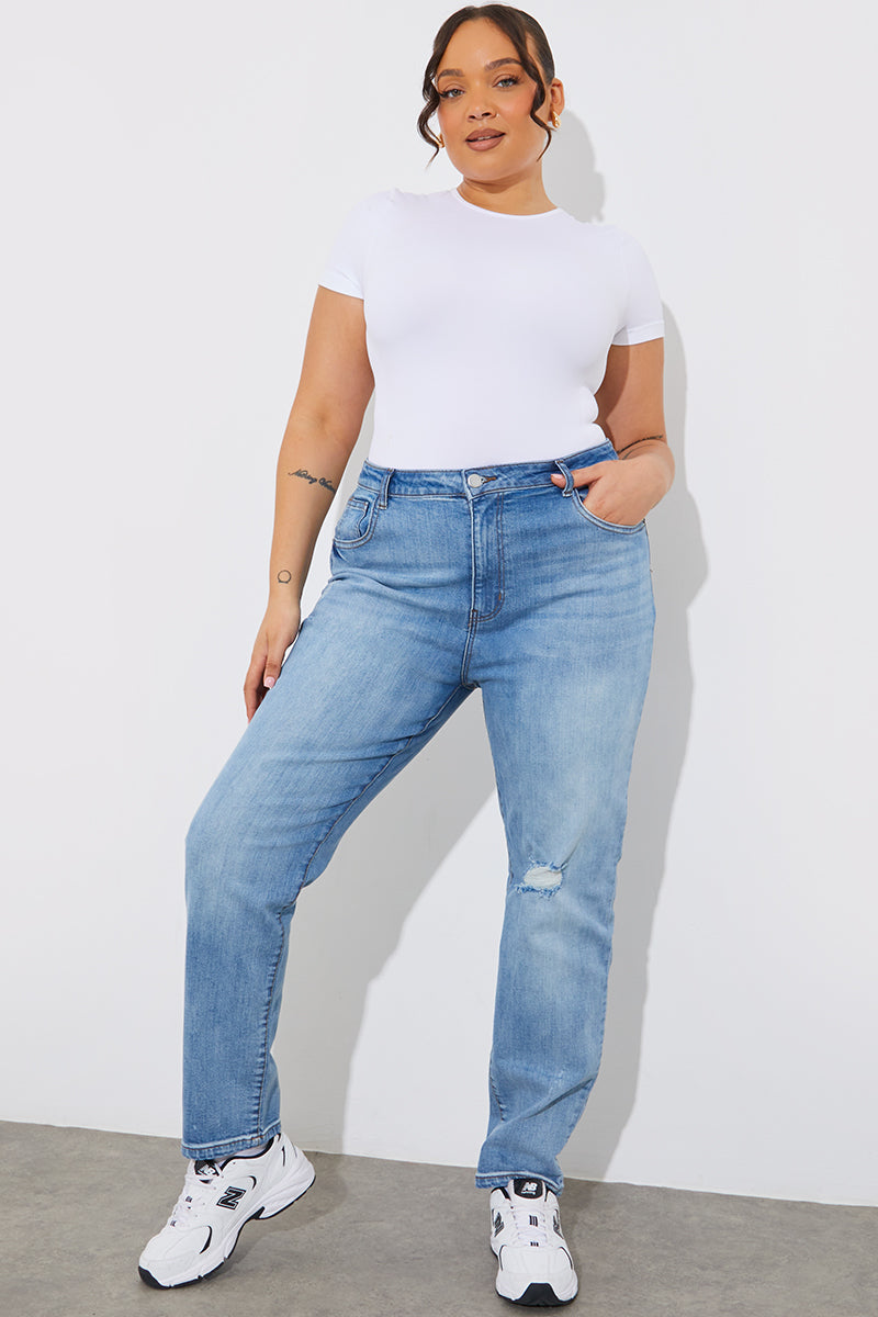 Crew Neck Short Sleeve Shaping Bodysuit