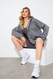 FITS EMBROIDED ZIP UP JERSEY JACKET 