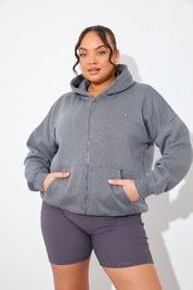FITS EMBROIDED ZIP UP JERSEY JACKET 