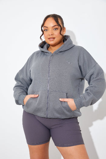 FITS EMBROIDED ZIP UP JERSEY JACKET 