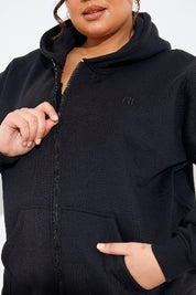 FITS EMBROIDED ZIP UP JERSEY JACKET 