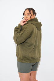 FITS EMBROIDED ZIP UP JERSEY JACKET 